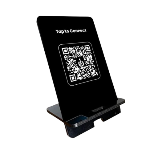 Acrylic QR Mobile Stand 3.5x7.5 – Custom Laser‑Engraved Phone Stand