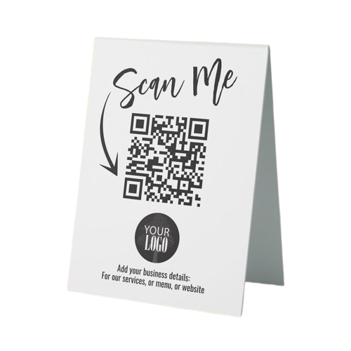 Acrylic QR Tent Card 4x6 – Custom Laser‑Engraved Tent Card