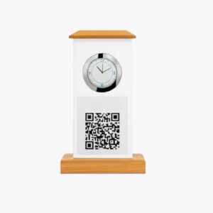 Acrylic QR Desk Clock – Custom Laser‑Engraved Table Clock