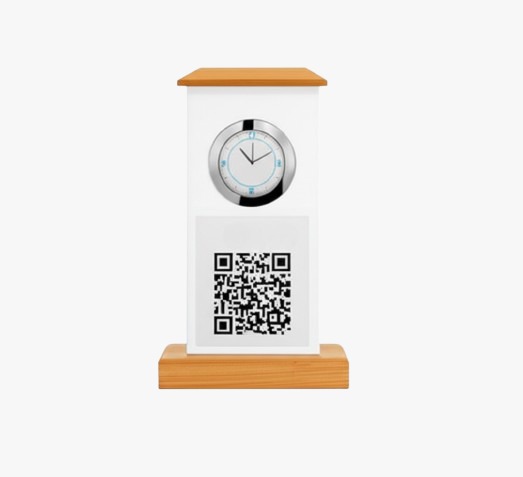 Acrylic QR Desk Clock – Custom Laser‑Engraved Table Clock